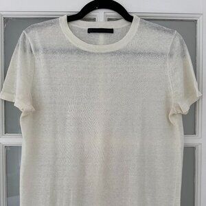 Jenni Kayne Linen T-Shirt / Ivory